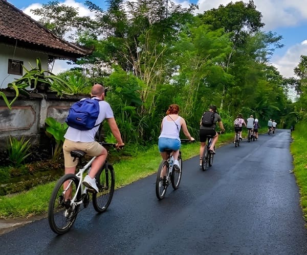 Downhill bicycle tour through Kintamani villages and 90-minute jungle quad biking followed by a 2-hour luxury traditional Balinese spa package