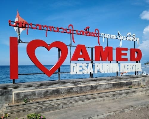 Sign Amed at Beach
