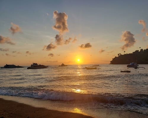 Sunset at Jemeluk Beach