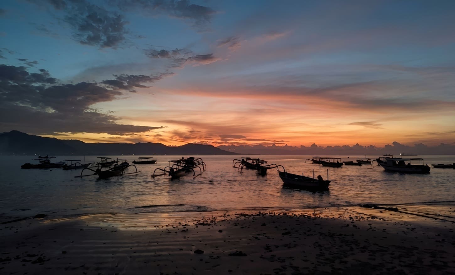 Sunset view at Labuhan Amuk Beach