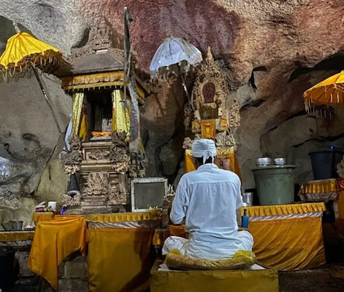 Temple Inside of Goa Giri Putri Temple
